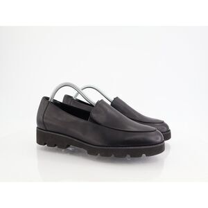 Vionic Black Lug Sole Leather Loafers